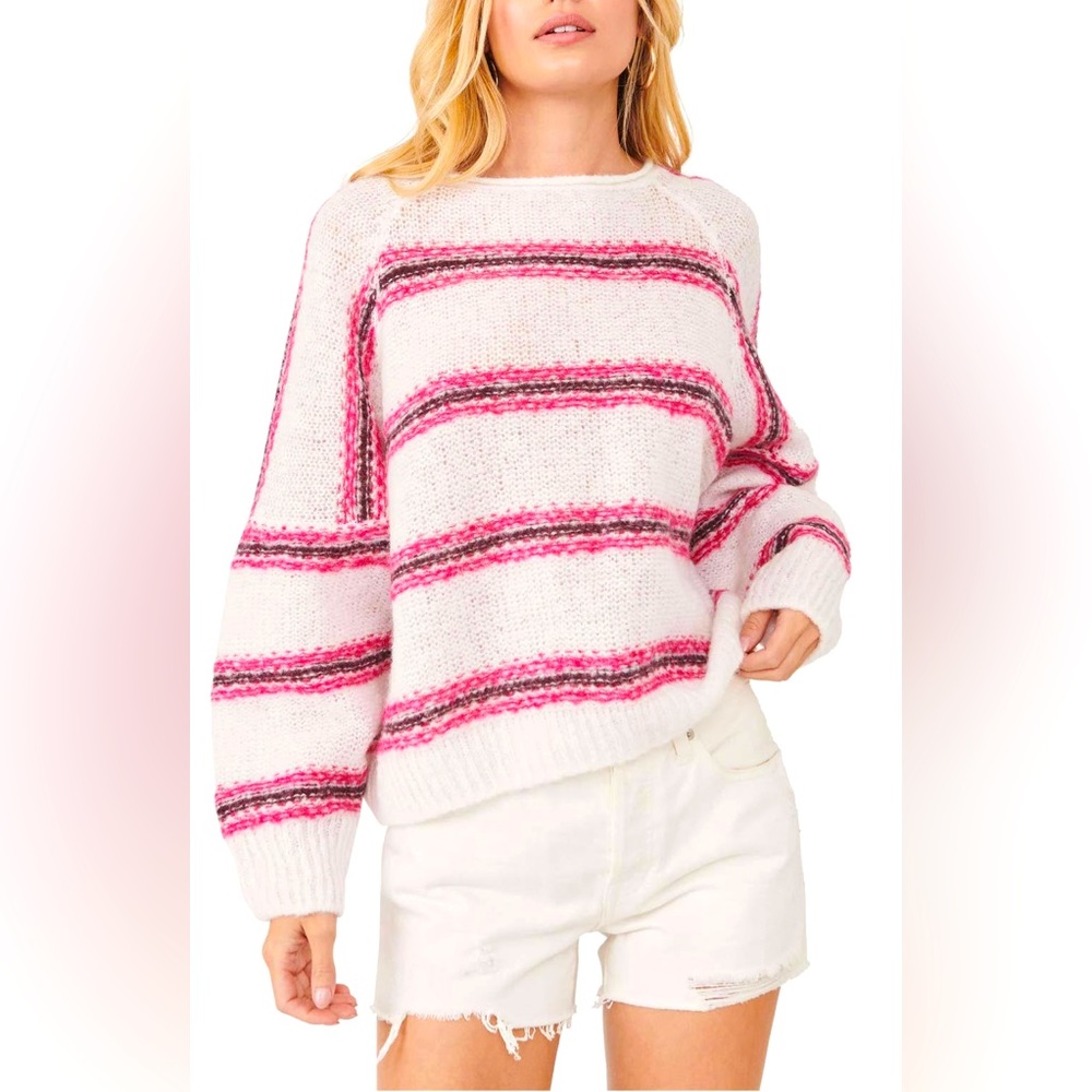 Free People Alpaca-blend Striped Sweater